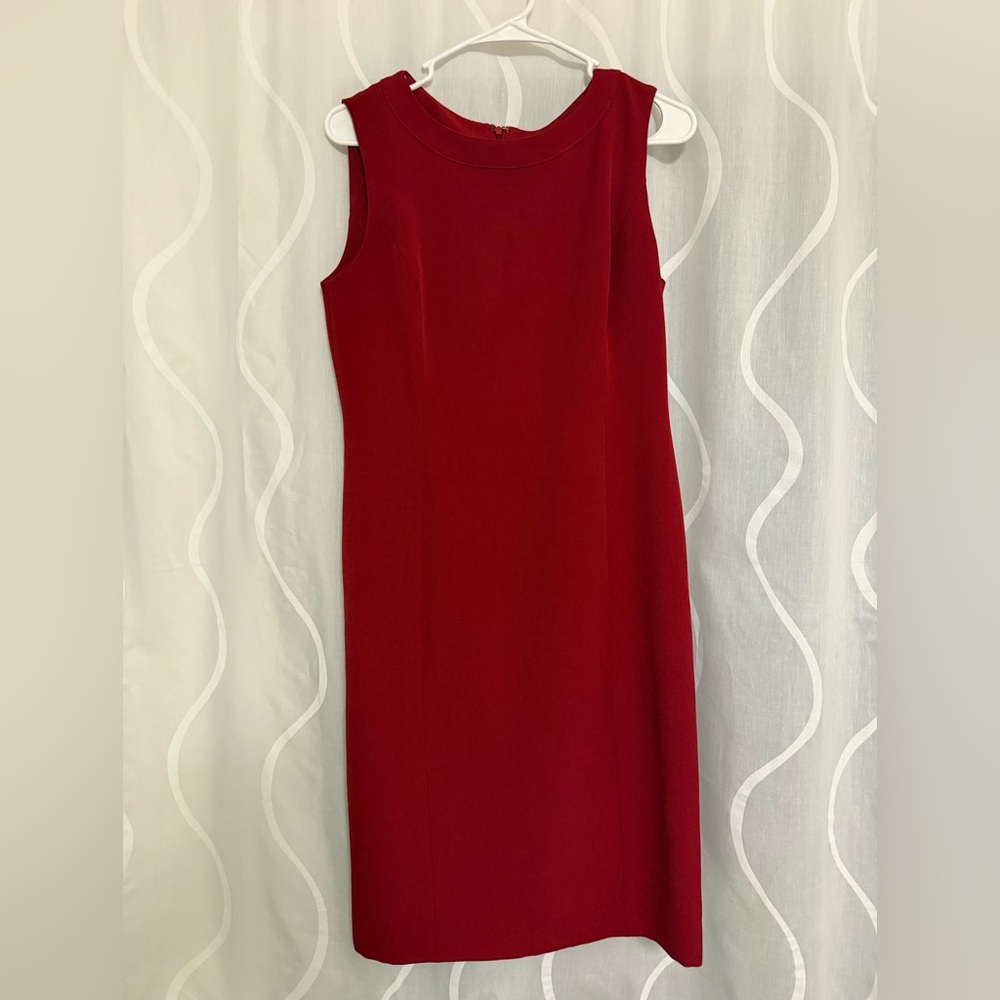 Kasper Red Sheath midi Dress